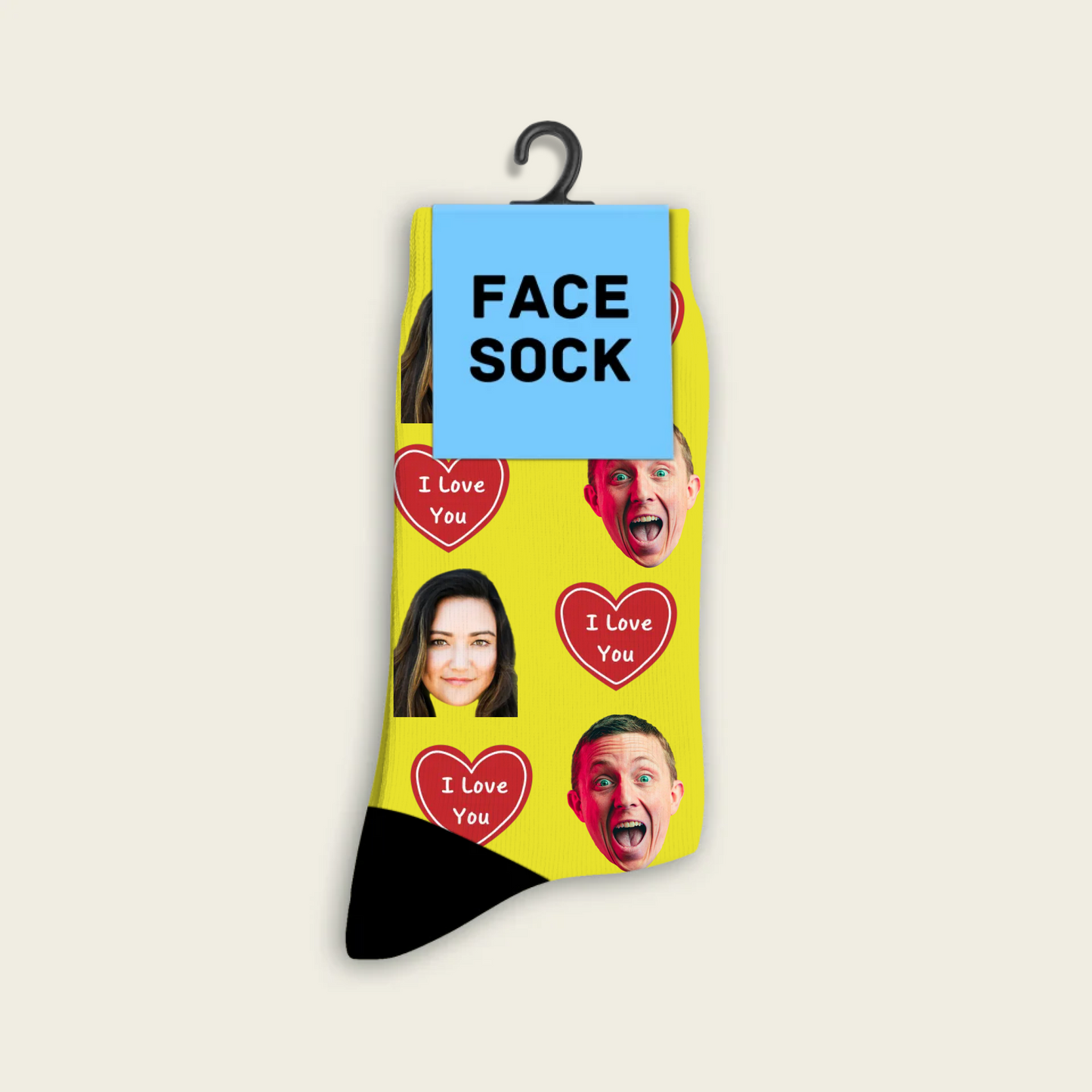 FaceSock | Custom I Love You Socks With Photo
