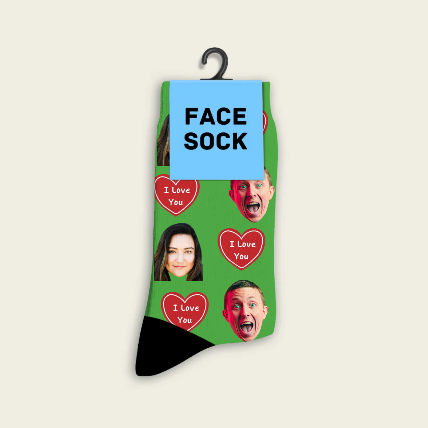 FaceSock | Custom I Love You Socks With Photo