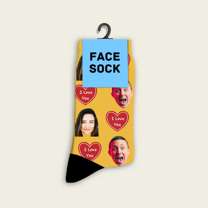 FaceSock | Custom I Love You Socks With Photo