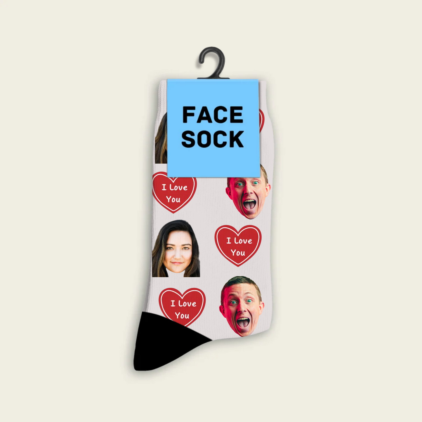 FaceSock | Custom I Love You Socks With Photo