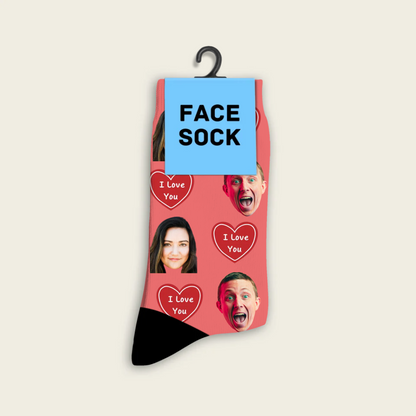 FaceSock | Custom I Love You Socks With Photo