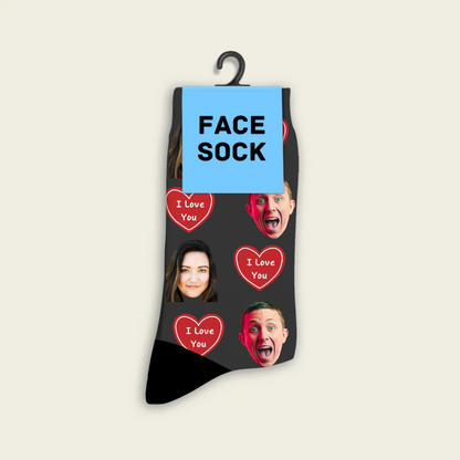 FaceSock | Custom I Love You Socks With Photo