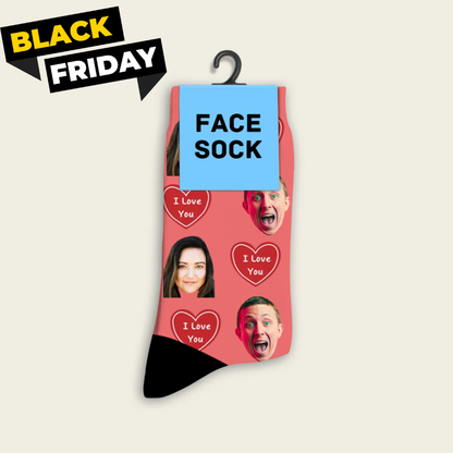 FaceSock | Custom I Love You Socks With Photo