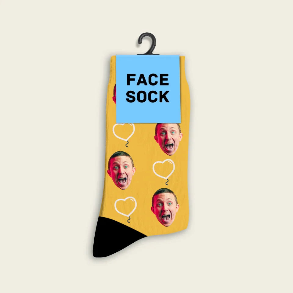 Chaussettes d'amour personnalisées avec photo