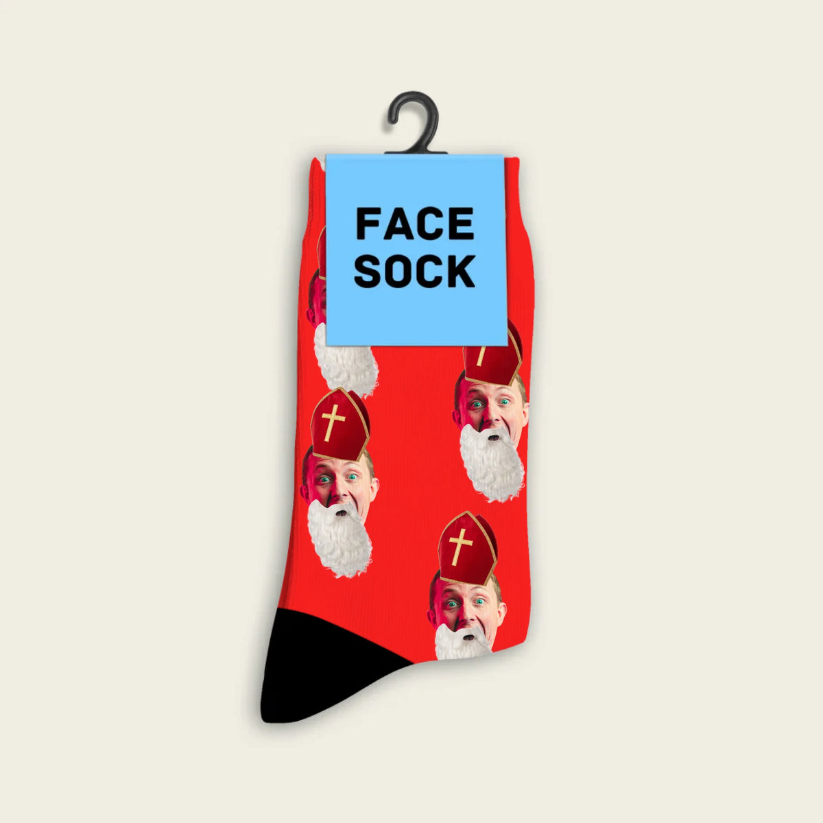 FaceSock St. Nicholas hat socks with photo