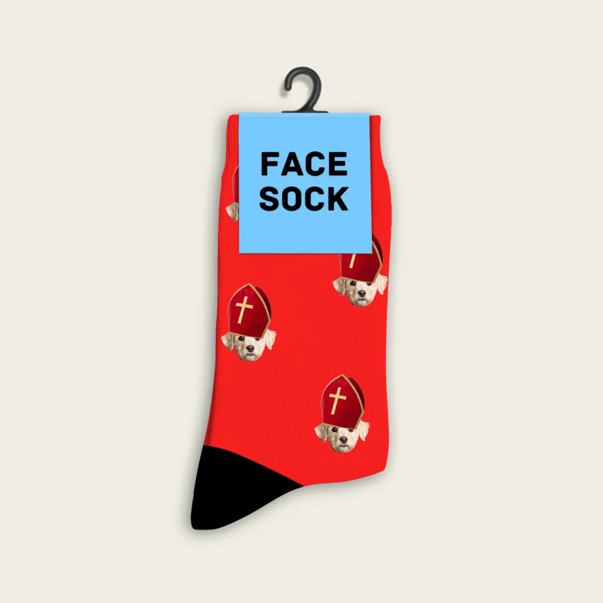 FaceSock St. Nicholas dog socks with photo